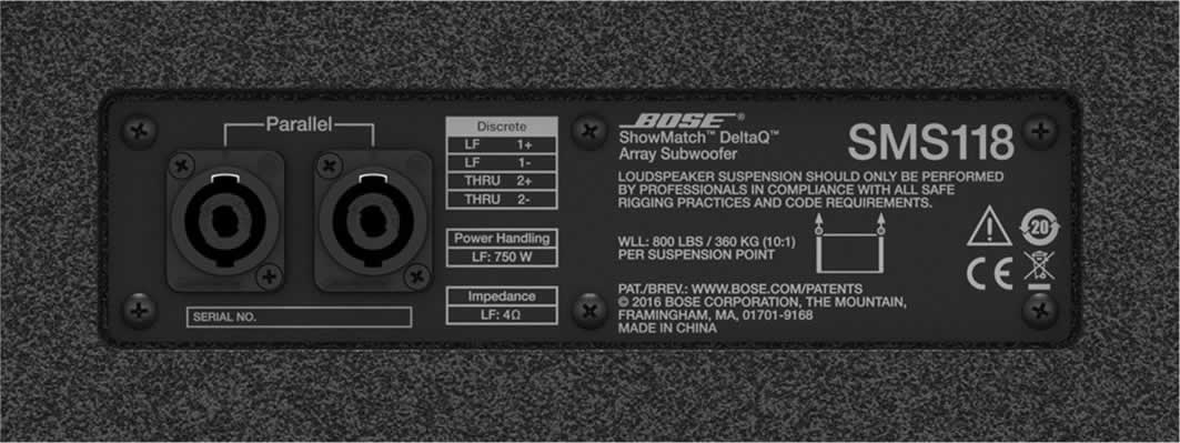 Visuel Fiche complète : BOSE® ShowMatch DeltaQ SMS118